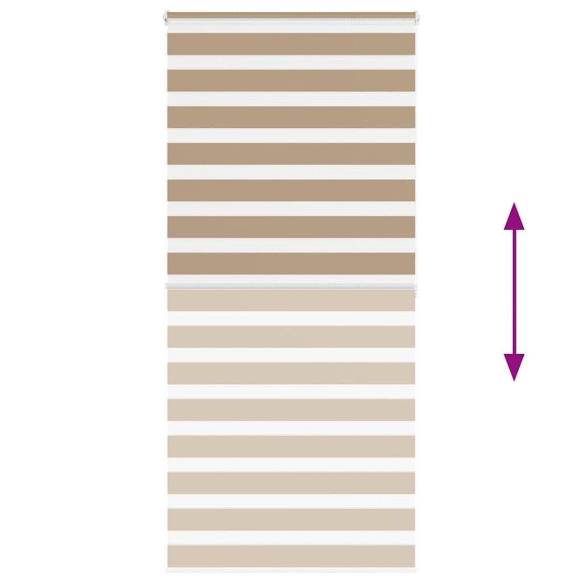 VIDAXL Store zebre marron sable largeur du tissu 90,9 cm polyester