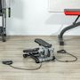 Voir la diapositive 2 : HOMCOM Mini stepper Fitness réglable 2 bandes de résistance incluses écran LCD multifonction gris