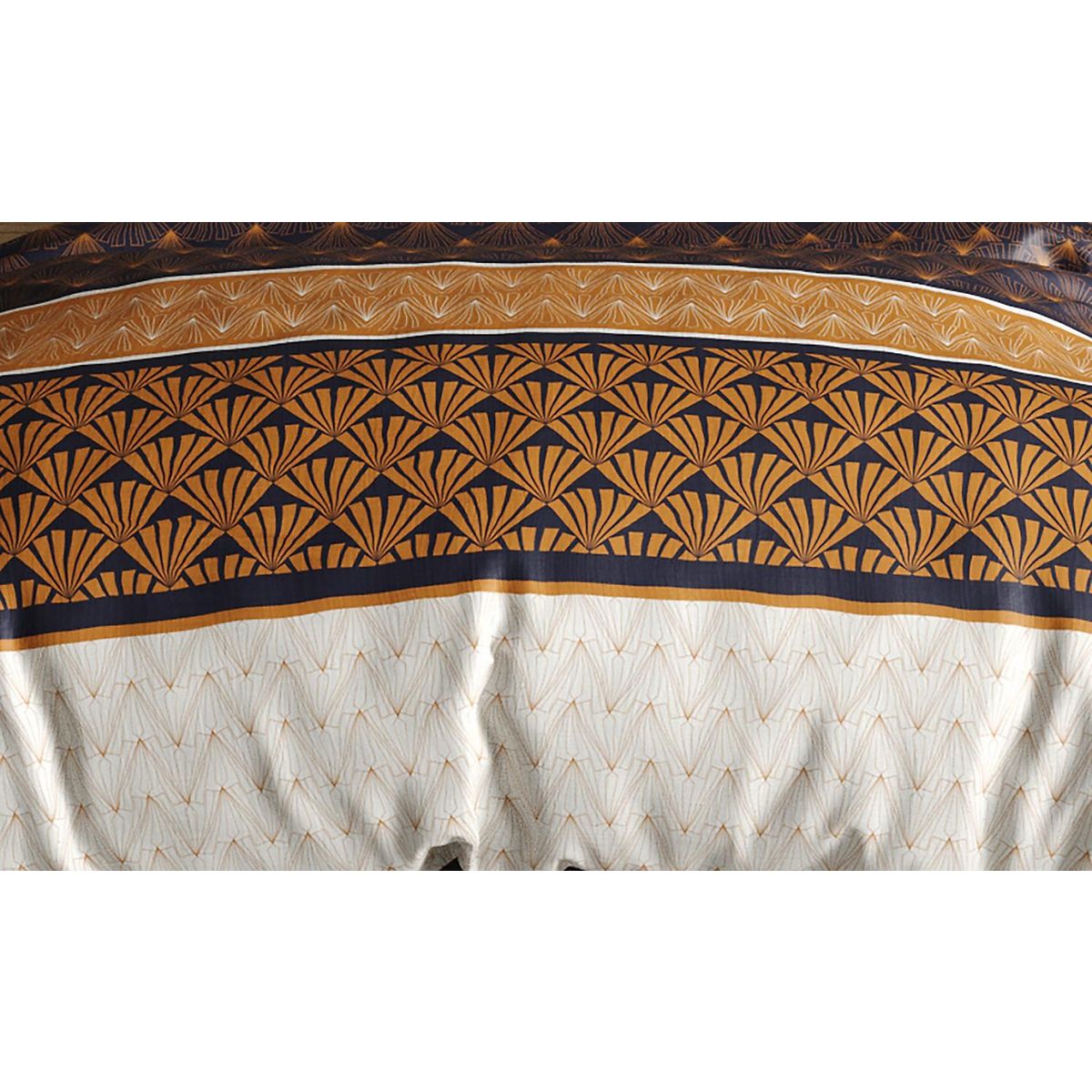 ATELIER DU COTON Parure housse de couette 100% coton 57fils toffee