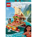 LEGO Disney Princess 43210 Le bateau d'exploration de Vaiana, Jouet avec Mini-Poupée Sina, et Figurine Dauphin