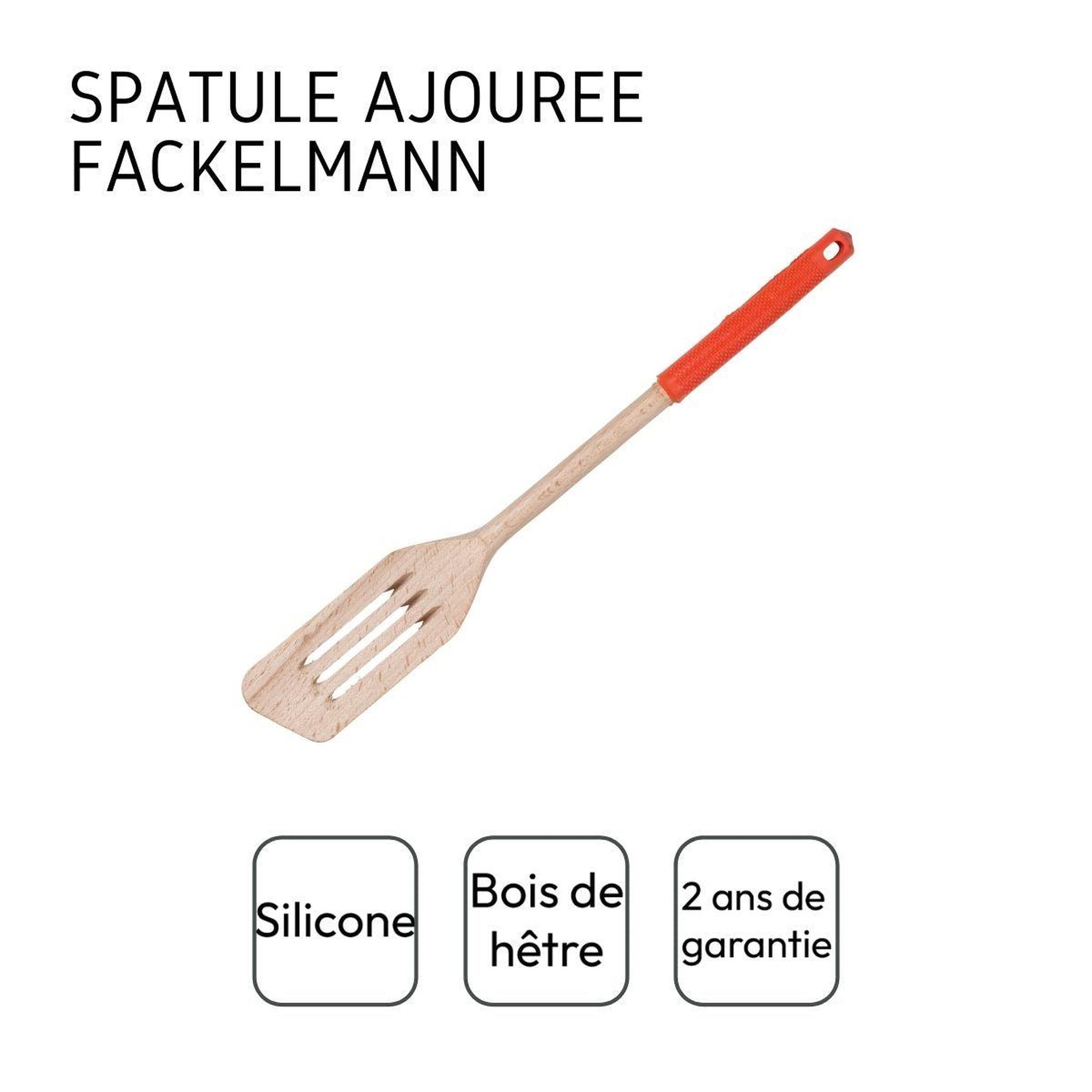 Voir la diapositive 4 : Fackelmann Spatule de cuisine ajourée 34 cm fackelmann wood edition
