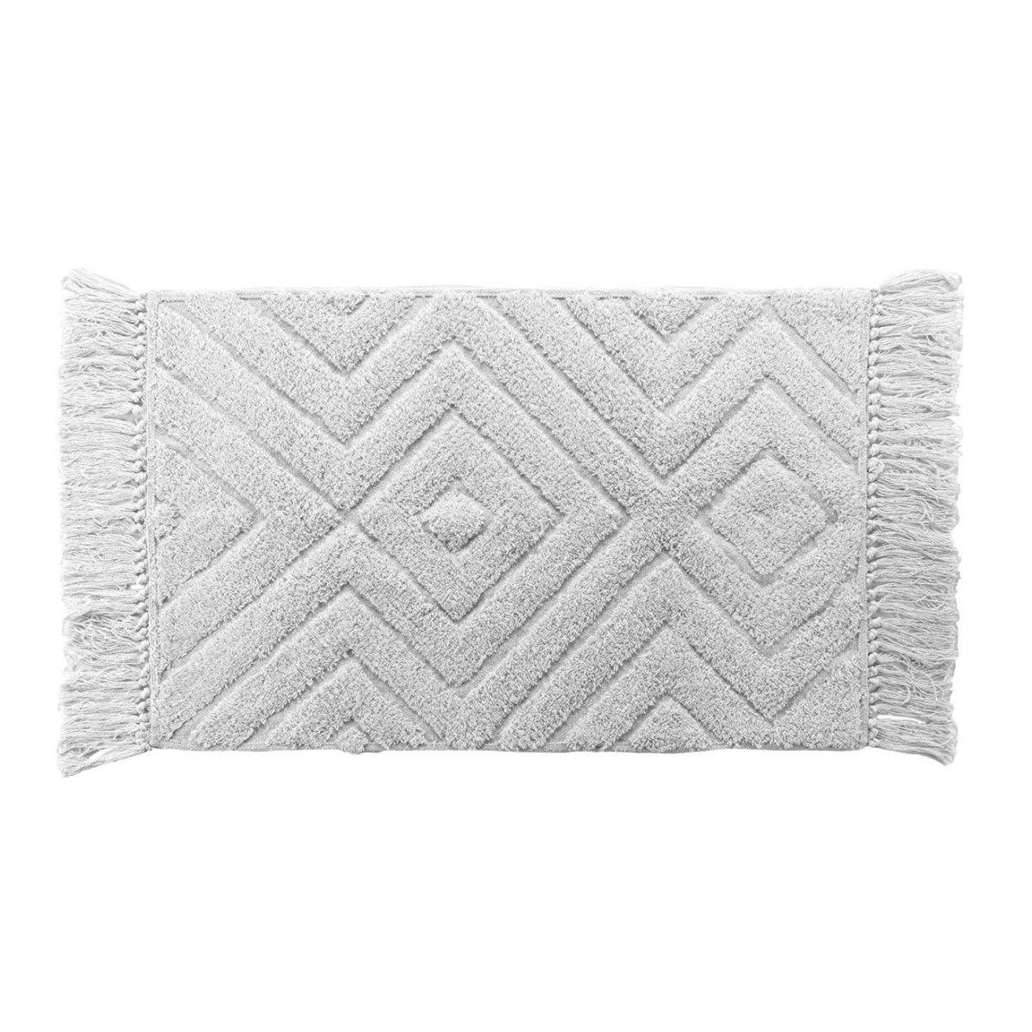 Douceur d'Intérieur Tapis déco à franges  nara  50x80cm naturel