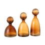 Voir la diapositive 4 : Paris Prix Vase Bouteille Bouchon en Verre  Yoko  43cm Marron