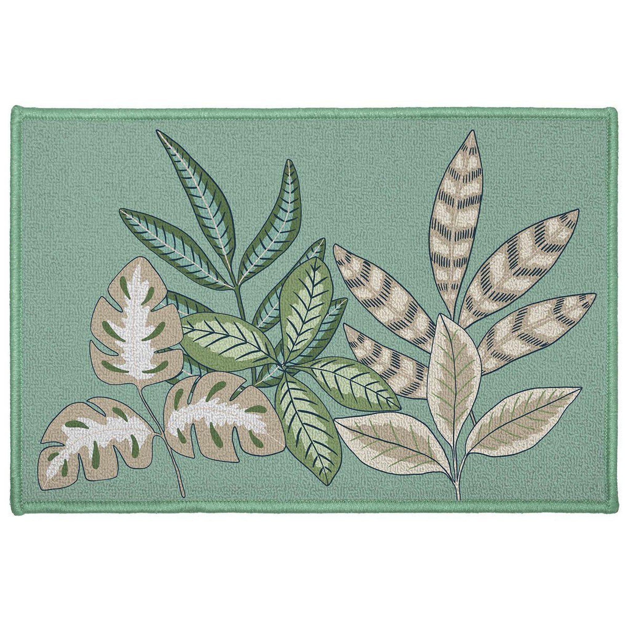 Douceur d'Intérieur Tapis multi-usage imprimé  beautaline  40x60cm vert