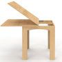 Voir la diapositive 3 : ID MARKET Table à manger extensible rectangle DONA 4-8 personnes hêtre 80-160 cm