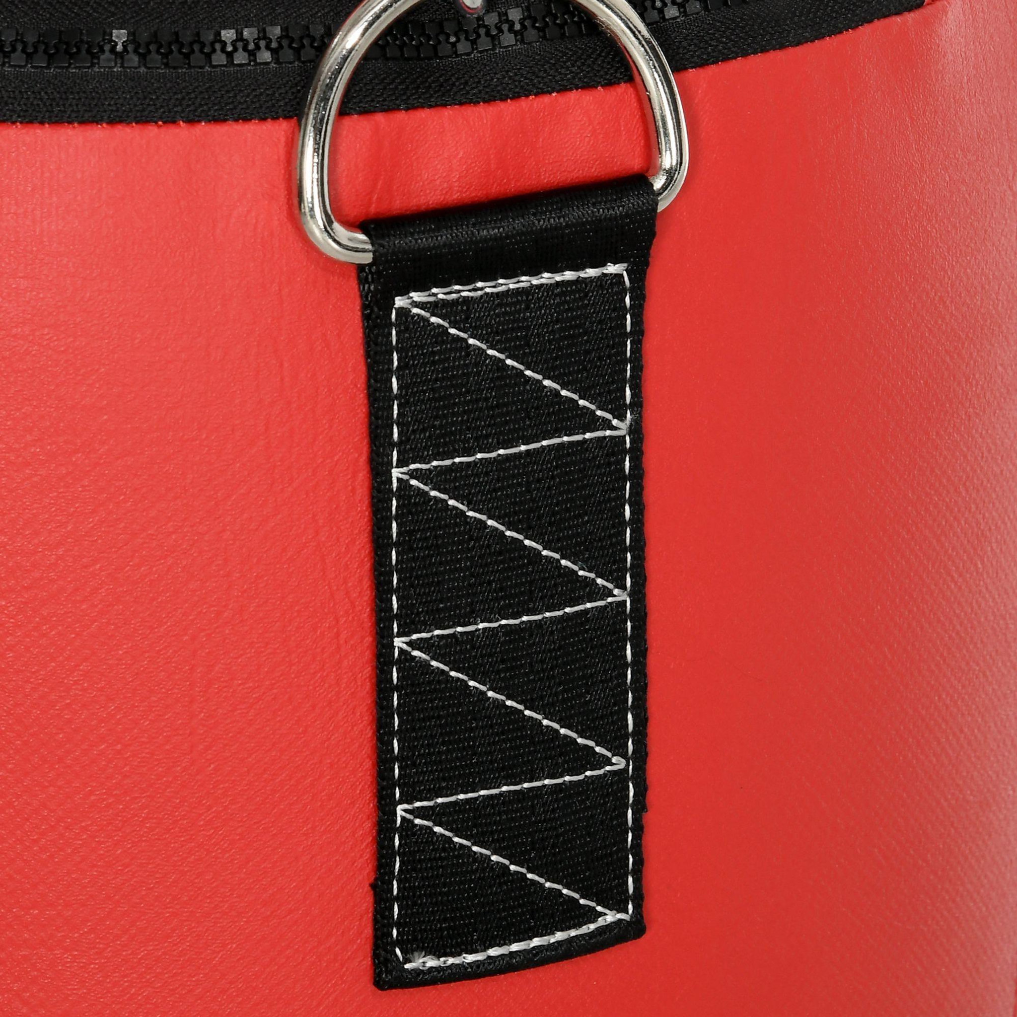 Voir la diapositive 4 : HOMCOM Sac de frappe à suspendre - kit de fixation, chaine 4 points, gants inclus - acier PVC EPE rouge noir