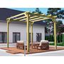 Voir la diapositive 4 : JARDIDECO Pergola massive en bois Le Havre 300 x 300 cm - Maderland