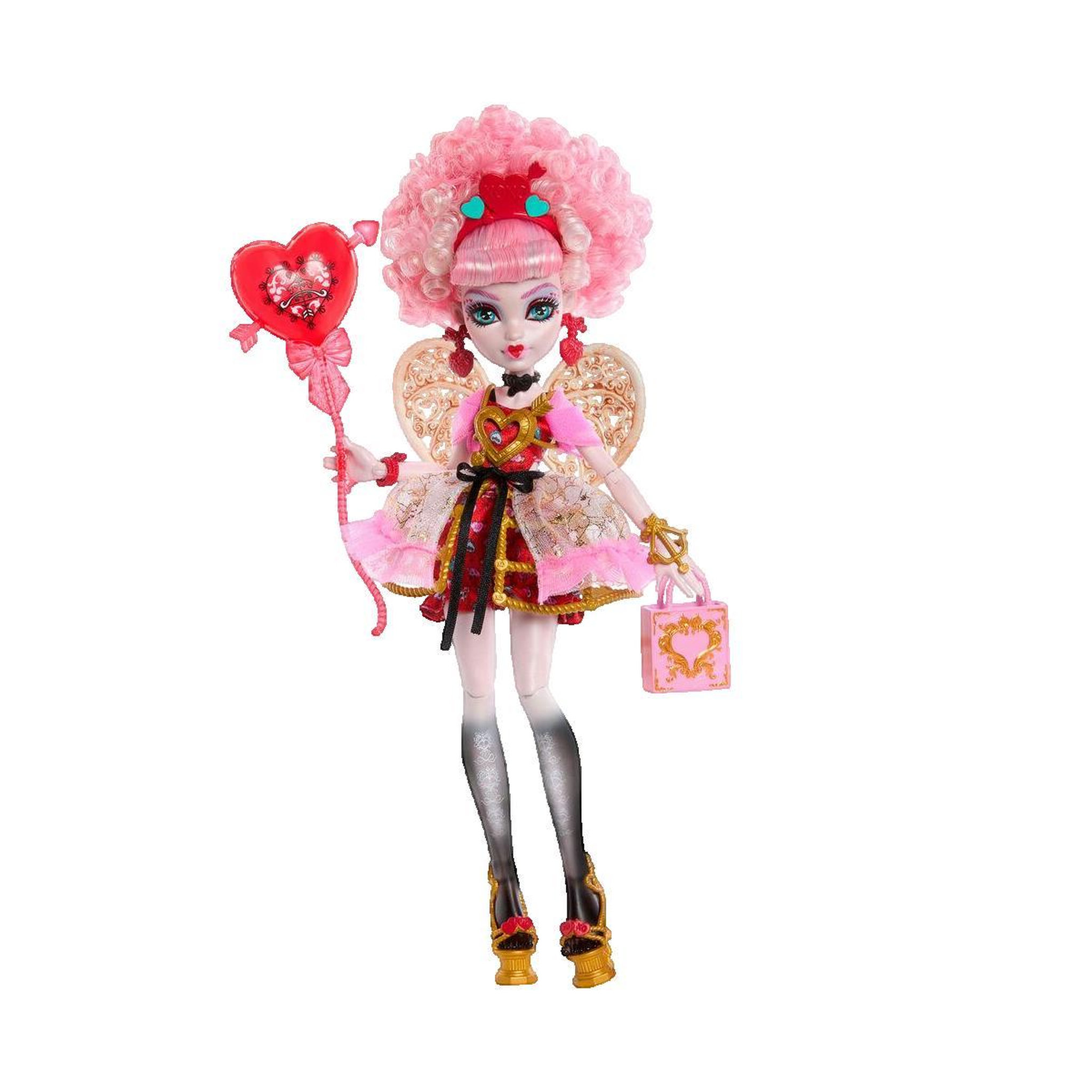 MATTEL Poupée Monster High Mattel Cupid Asteria en robe rose et rouge