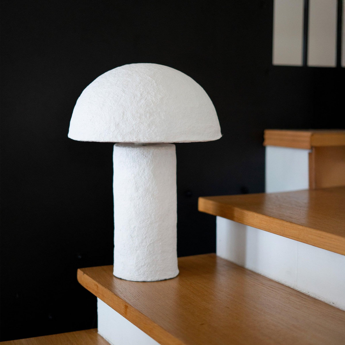 Rendez vous déco Lampe champignon en papier blanc-Poesia
