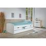 Voir la diapositive 6 : Paris Prix Lit Banquette en Bois 4 Tiroirs  Max  90x200cm Blanc