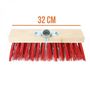 Voir la diapositive 3 : LINXOR Balai cantonnier en bois - 32 cm - Rouge