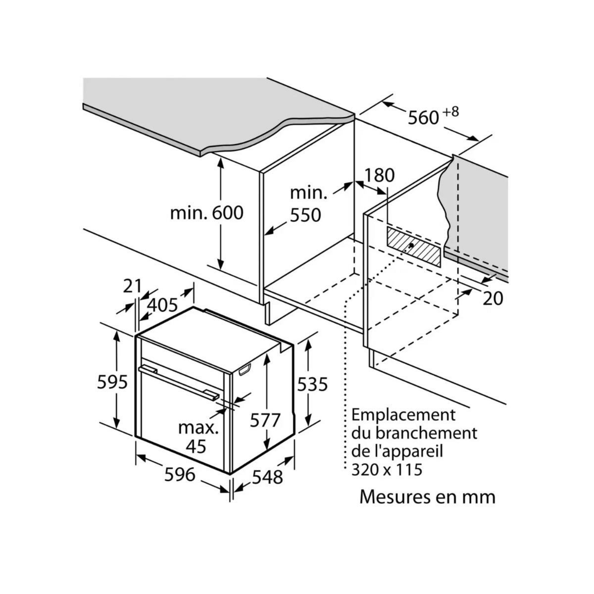 Neff Four intégrable multifonction 71l 60cm pyrolyse/hydrolyse inox - B5ACH7AN3F