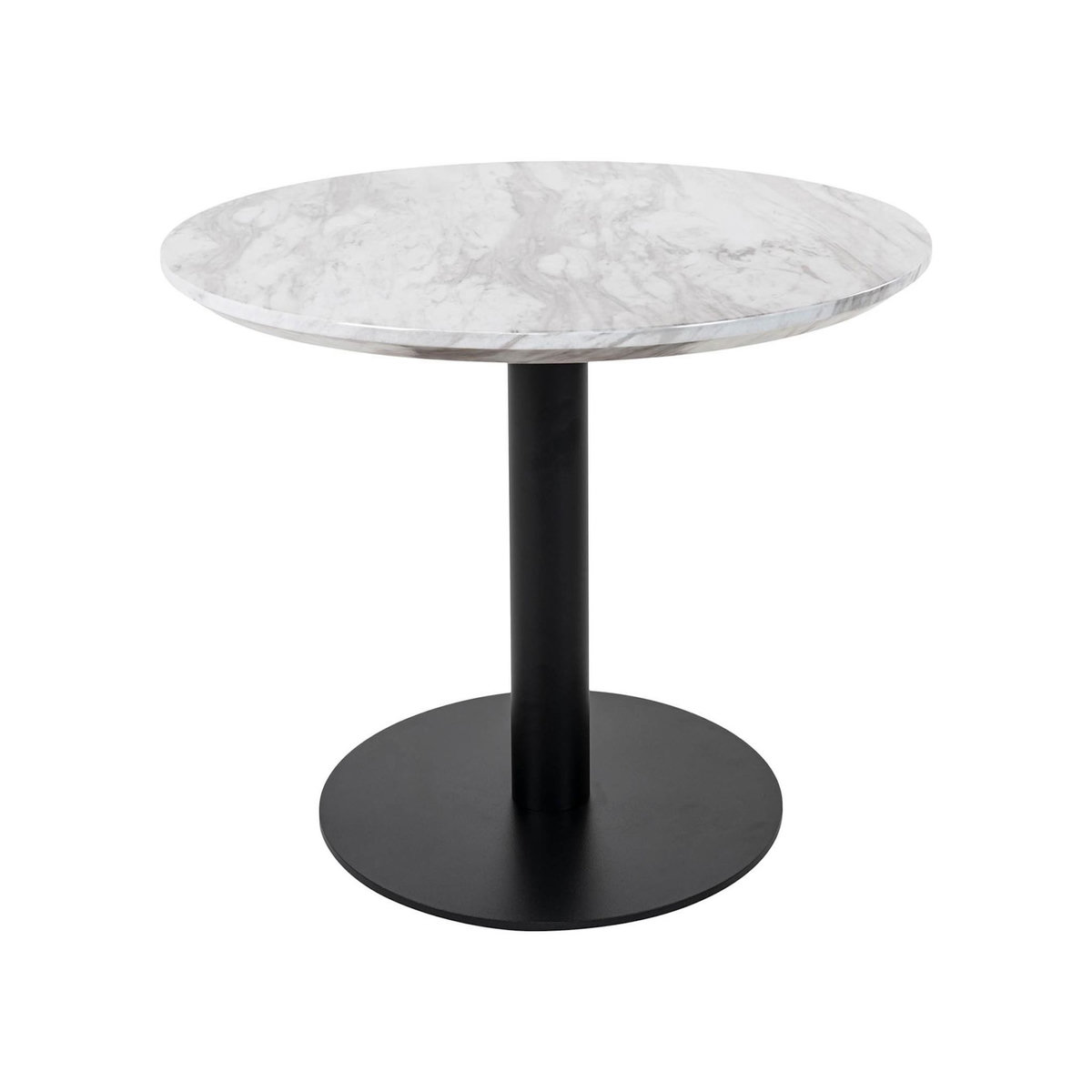 LISA DESIGN Valverde - table basse ronde - effet marbre - noir - 70 cm