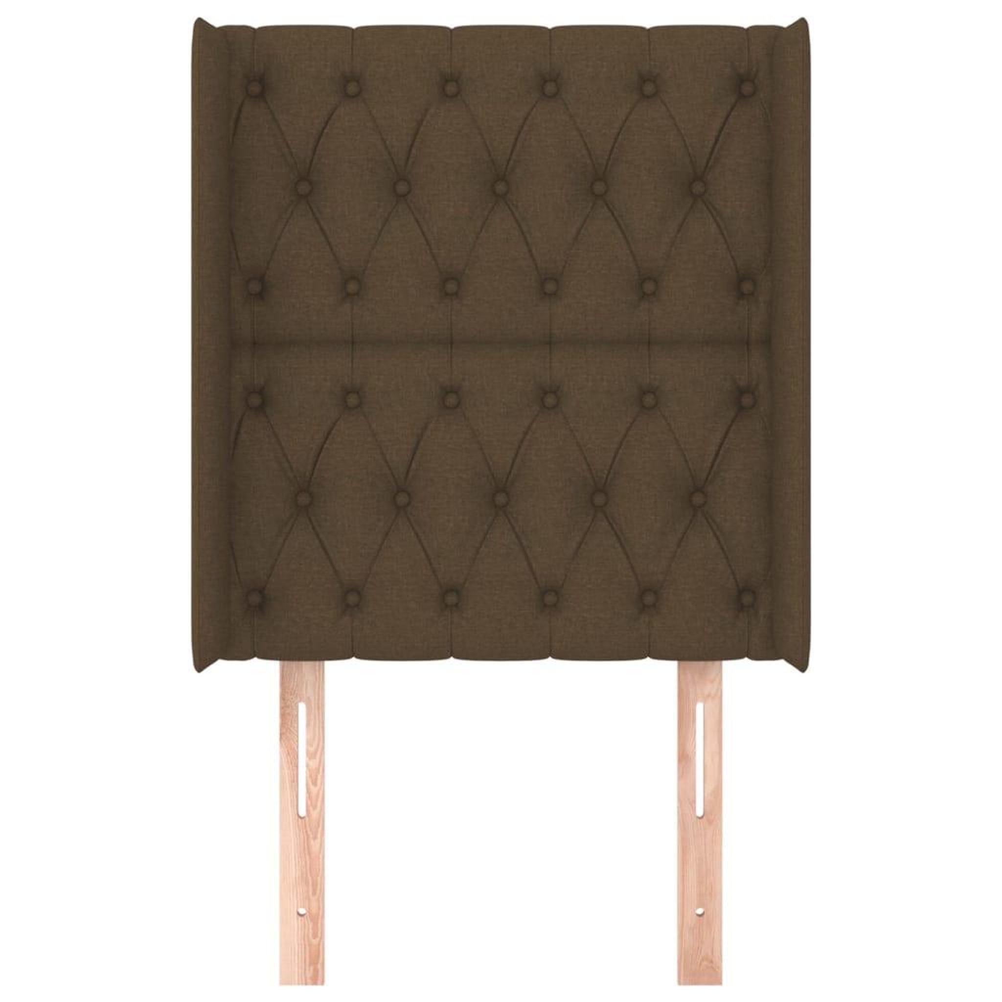 Voir la diapositive 3 : VIDAXL Tete de lit avec oreilles Marron fonce 83x16x118/128 cm Tissu