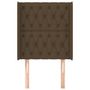Voir la diapositive 3 : VIDAXL Tete de lit avec oreilles Marron fonce 83x16x118/128 cm Tissu