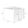 Voir la diapositive 4 : SWEEEK Pergola bioclimatique aluminium adossée 4x3m + 3 persiennes 130cm Triomphe
