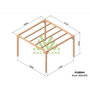 Voir la diapositive 2 : JARDIDECO Pergola en bois lamellé-collé Brest 400 x 400 cm - Maderland