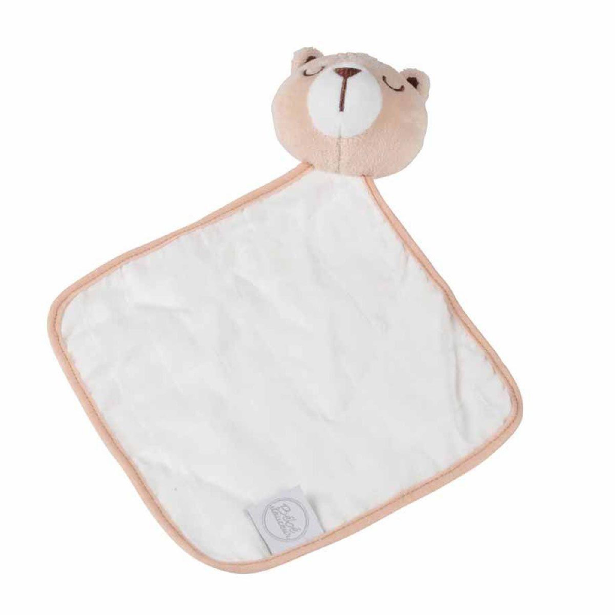 BEBE DOUCEUR Doudou avec lange  ourson  18cm beige