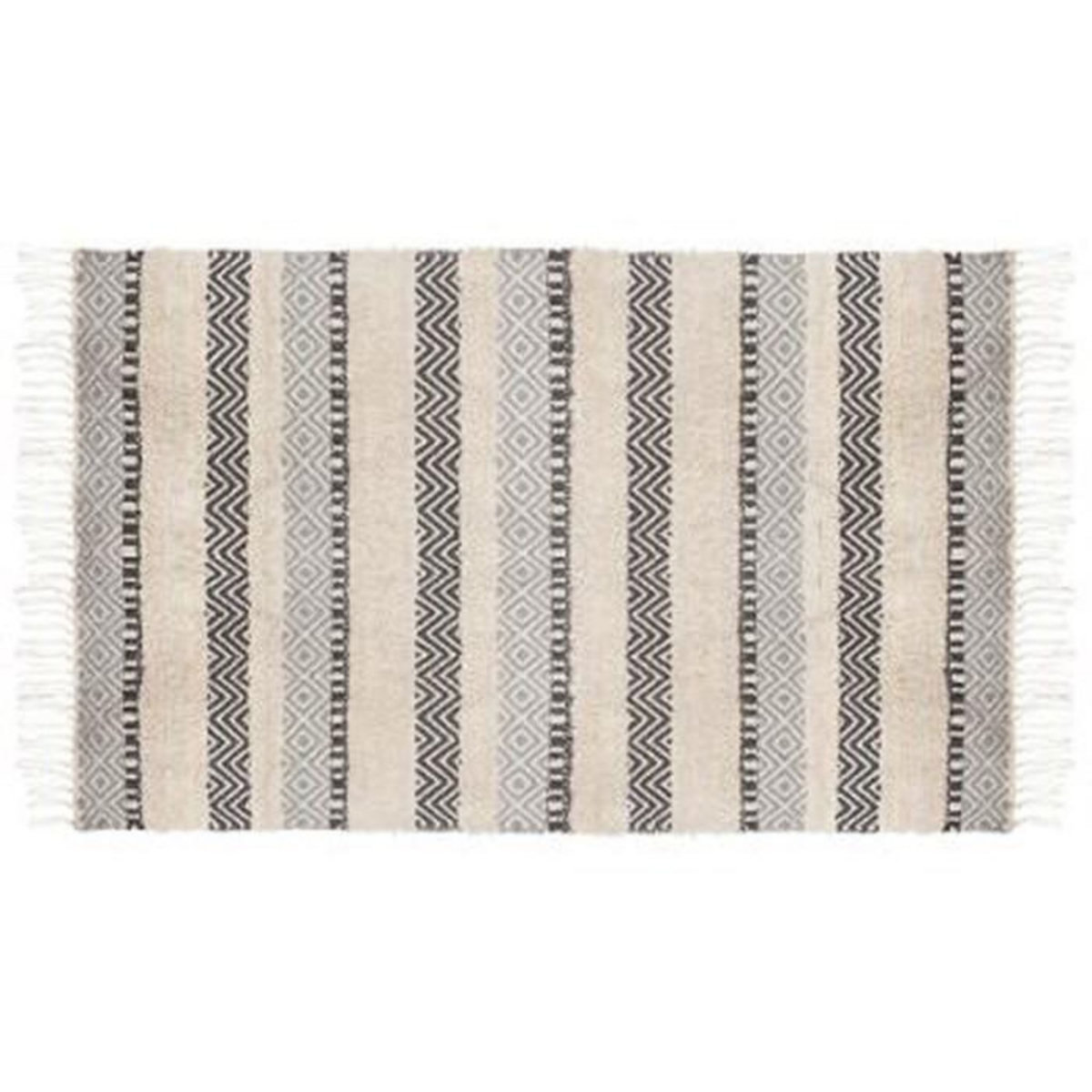 ATMOSPHERA Tapis Déco en Coton  Vague  90x150cm Bleu