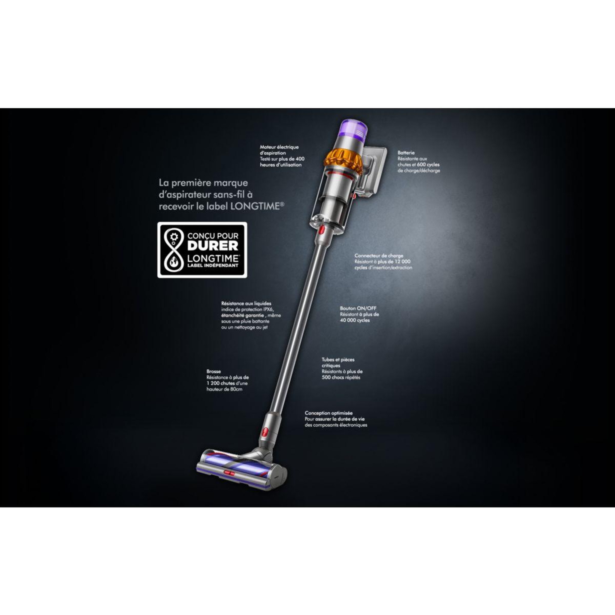 Voir la diapositive 3 : Dyson Aspirateur balai v15 detect absolute