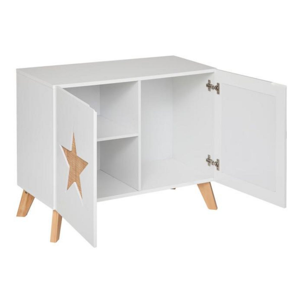 Paris Prix Meuble de Rangement Enfant  Étoile  79cm Blanc