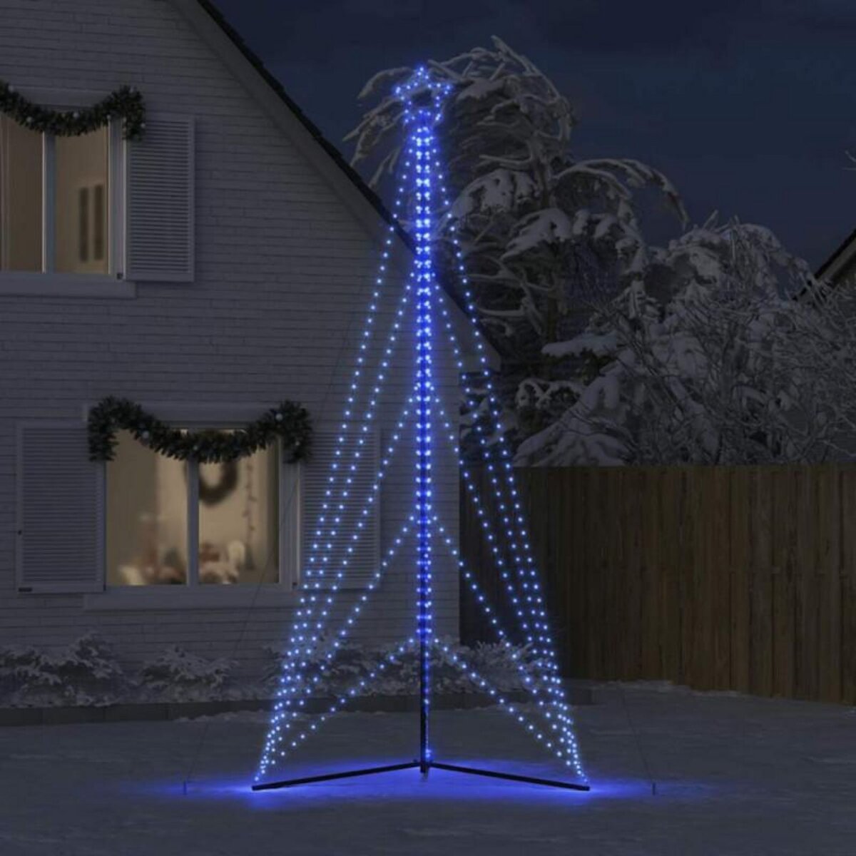 VIDAXL Guirlande de sapin de Noël 615 LED bleu 404,5 cm