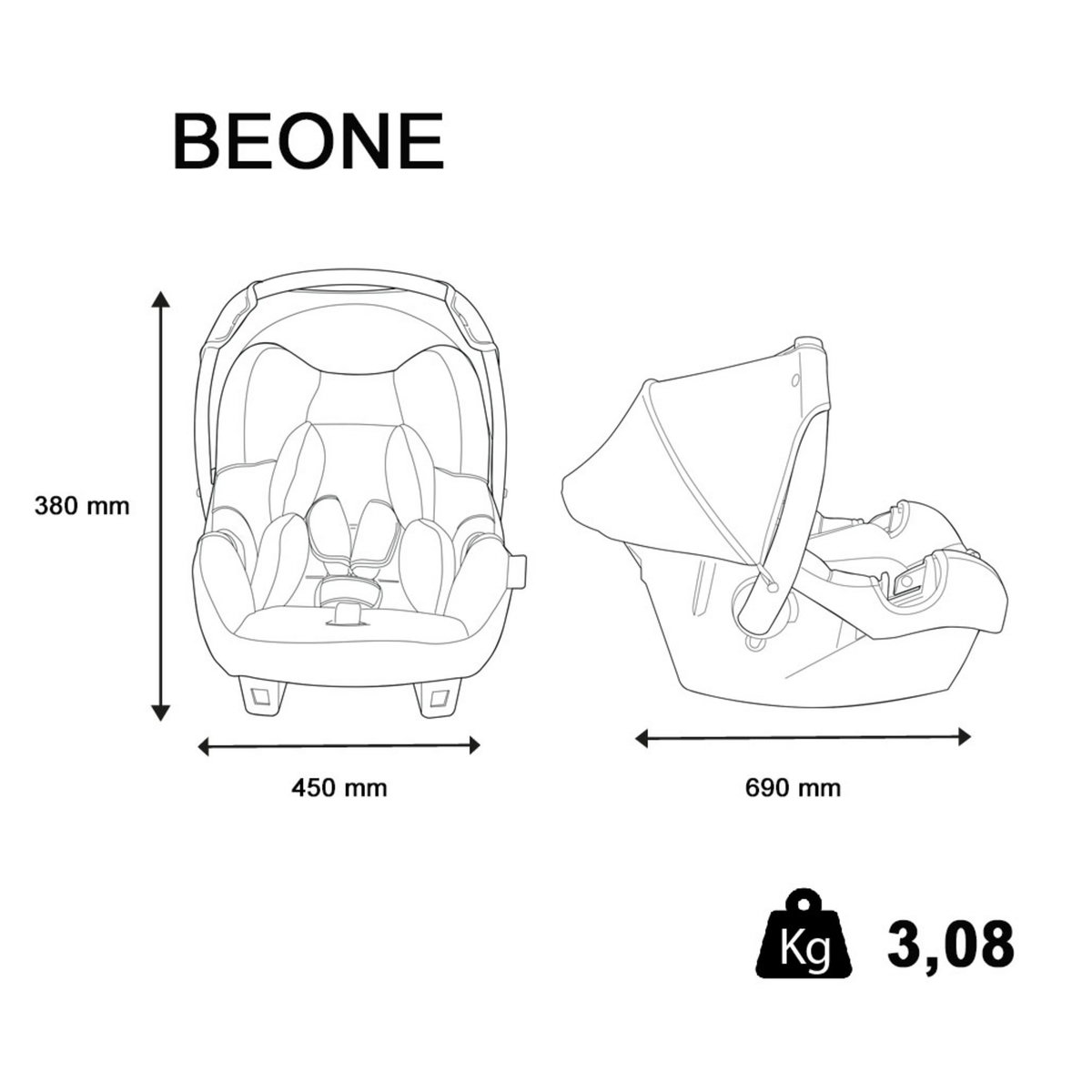 NANIA Siège auto groupe 0+ Beone Linea 