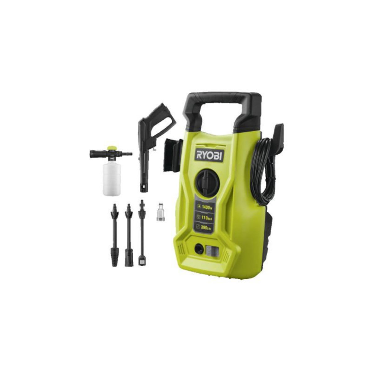 Ryobi Nettoyeur haute pression RYOBI - 110 Bars - 1400W - RY110PWA