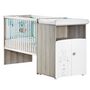 Voir la diapositive 3 : Ensemble Lit bébé combiné 60x120 cm évolutif en 90x190 + armoire TEDDY