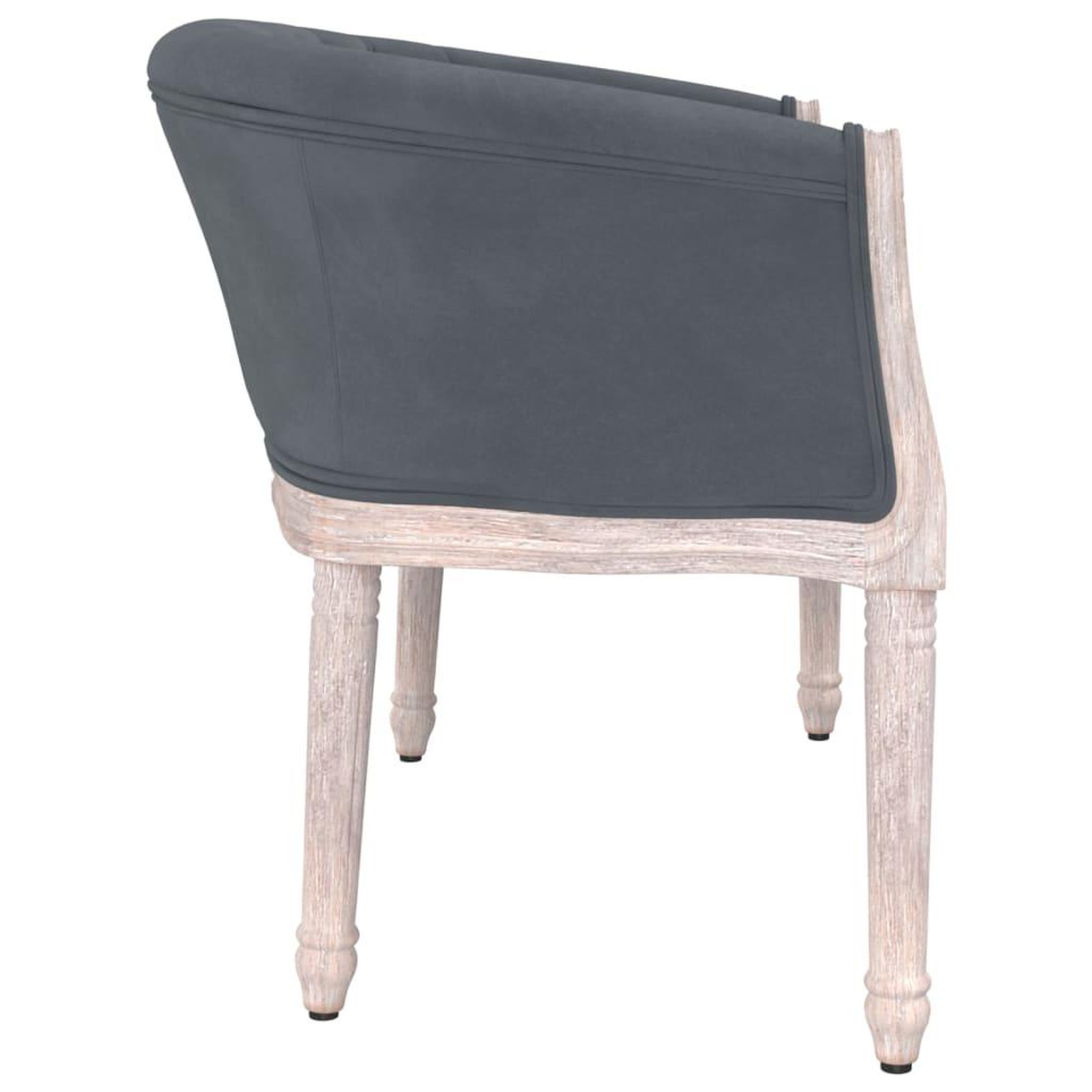 Voir la diapositive 4 : VIDAXL Banc Gris fonce 98x56x69 cm Velours