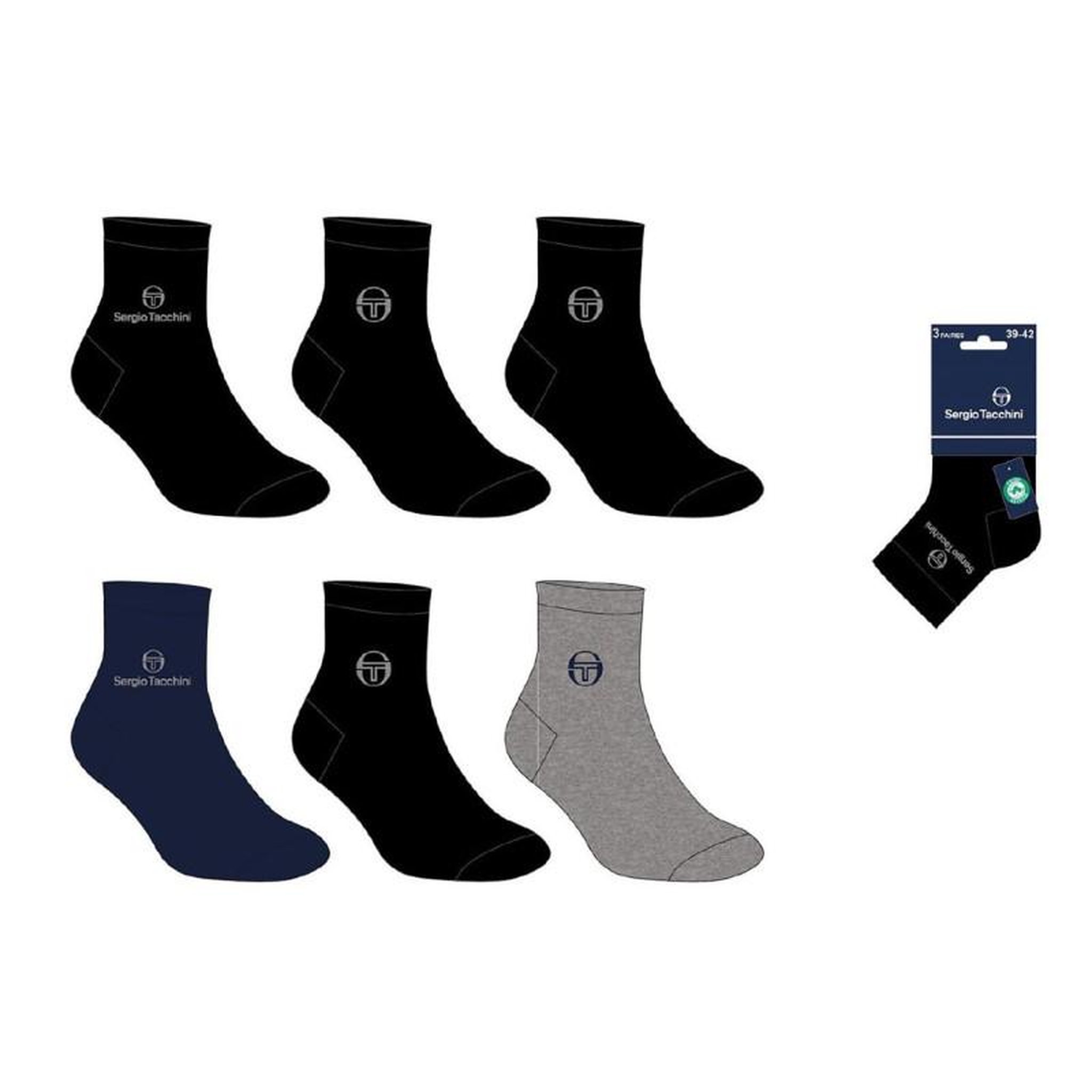 Voir la diapositive 5 : SERGIO TACCHINI Chaussettes Homme VILLE SERGIO TACCHINI Lot de 6 QUARTER