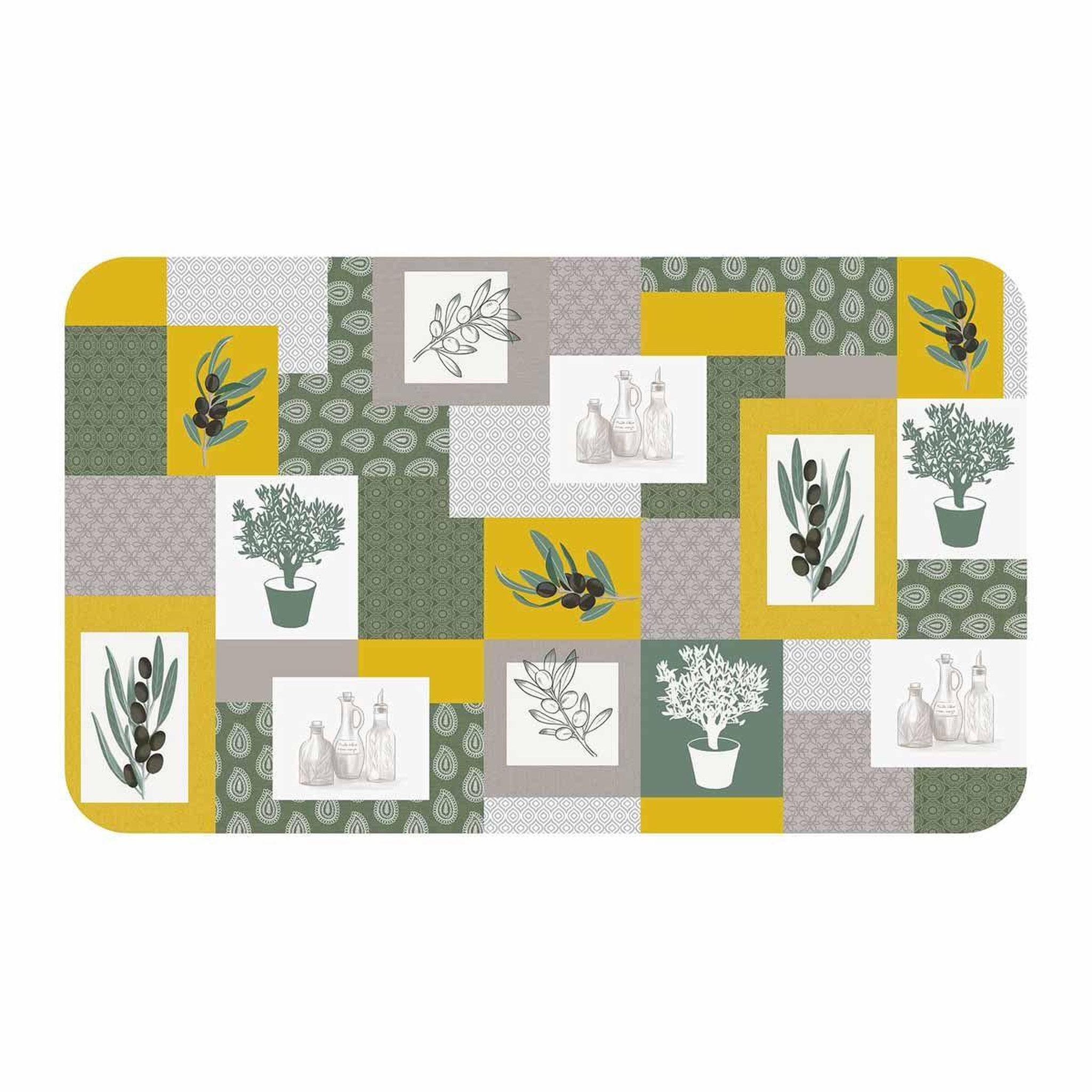 Douceur d'Intérieur Tapis imprimé  graziella  45x75cm jaune & vert