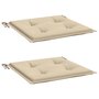 Voir la diapositive 3 : VIDAXL Coussins de chaise de jardin lot de 2 beige 50x50x3 cm