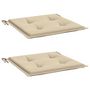 Voir la diapositive 3 : VIDAXL Coussins de chaise de jardin lot de 2 beige 50x50x3 cm