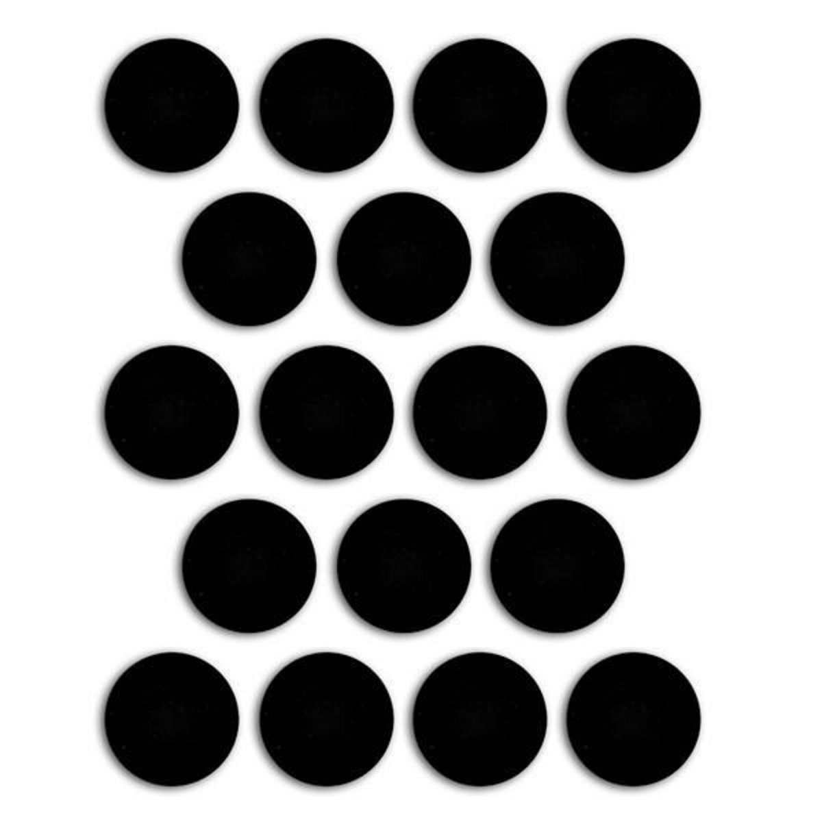 Mahé 18 aimants ronds adhésifs 1,9 cm