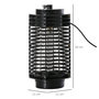 Voir la diapositive 3 : OUTSUNNY Outsunny Lampe anti-insectes anti moustique design lanterne tue mouche électrique destructeur d'insectes LED 3 W noir