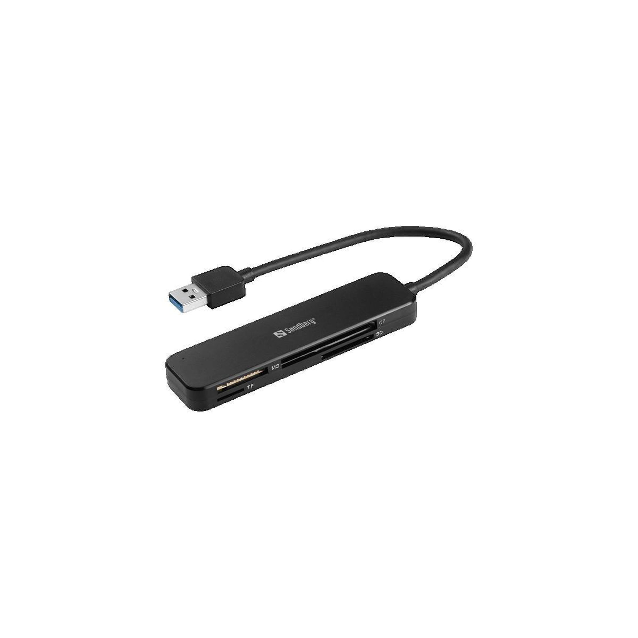 Voir la diapositive 2 : Sandberg Lecteur de cartes mémoire Sandberg 5705730134326 USB 3.0 aluminium noir