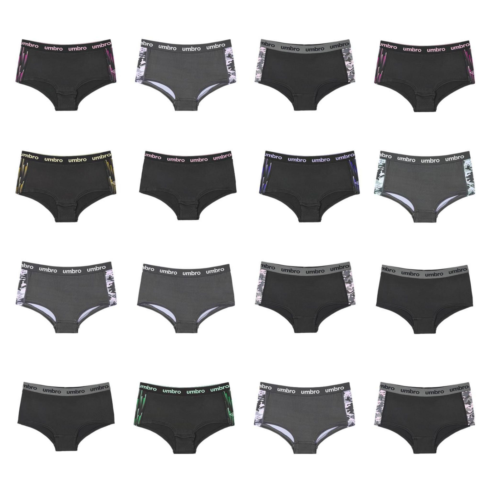 UMBRO Pack surprise de 3 culottes femme. Coloris disponibles : Noir