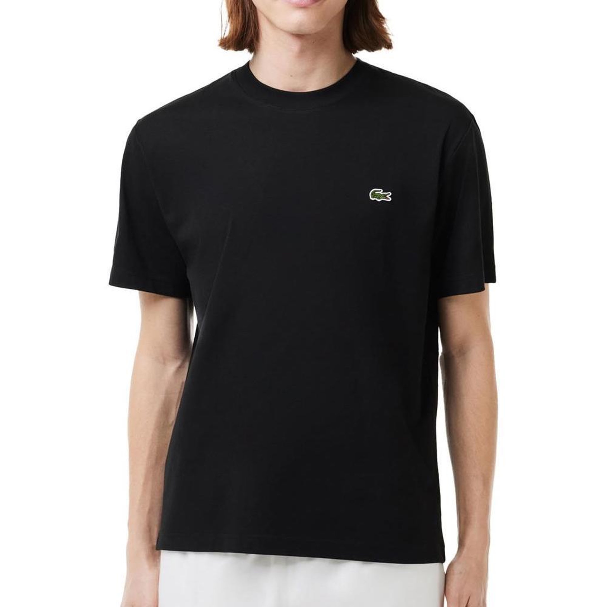 Lacoste T-shirt Noir Homme Lacoste  Klassiek. Coloris disponibles : Noir