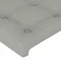 VIDAXL Tete de lit avec oreilles Gris clair 83x23x78/88 cm Tissu