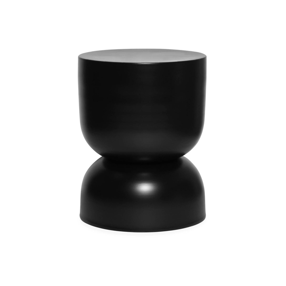 SWEEEK Table d'appoint. bout de canapé. table de chevet en métal. noir. Madi Ø32 x H 42cm