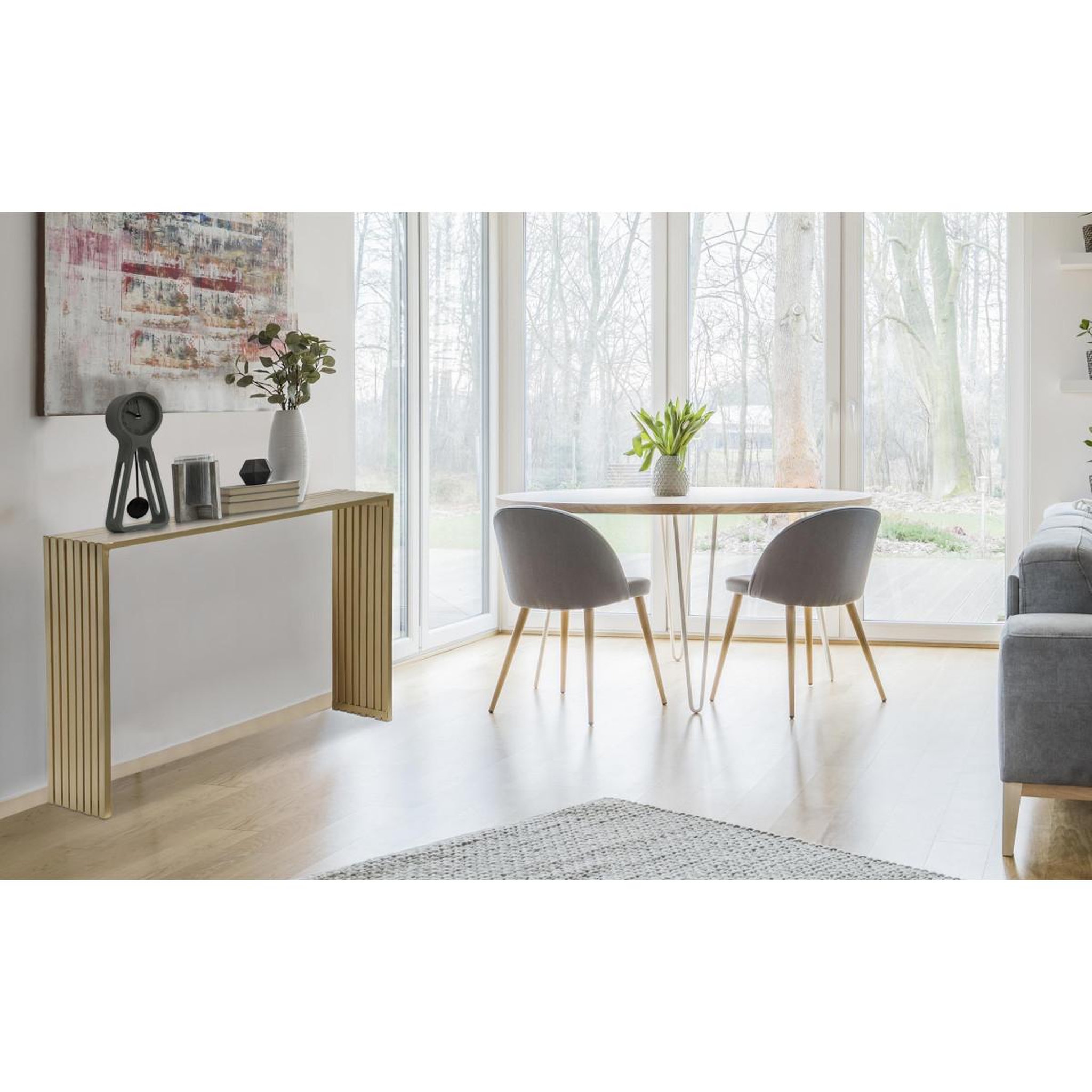 Voir la diapositive 2 : Paris Prix Console design en métal  equalise  106cm or