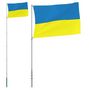 Voir la diapositive 2 : VIDAXL Drapeau de l'Ukraine et mat 5,55 m aluminium
