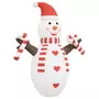 VIDAXL Bonhomme de neige gonflable de Noël avec LED 630 cm