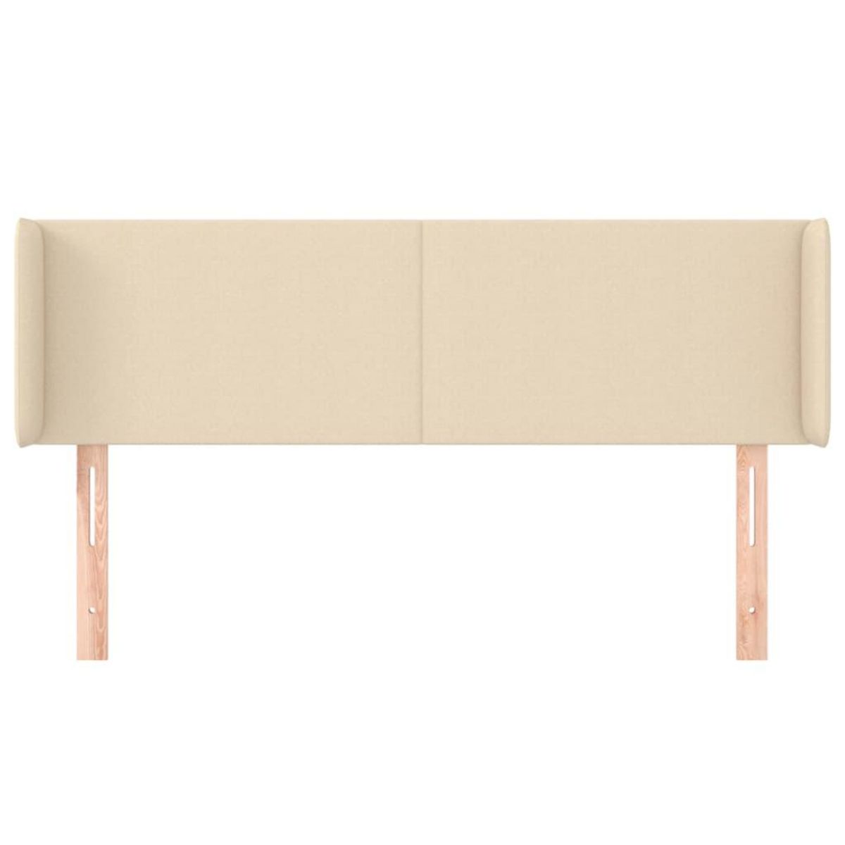 VIDAXL Tete de lit avec oreilles Creme 147x16x78/88 cm Tissu