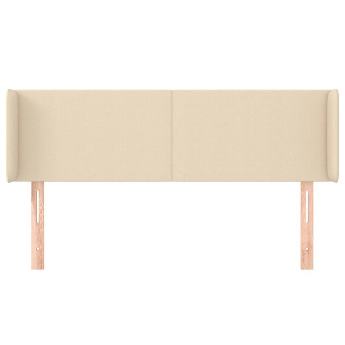 VIDAXL Tete de lit avec oreilles Creme 147x16x78/88 cm Tissu