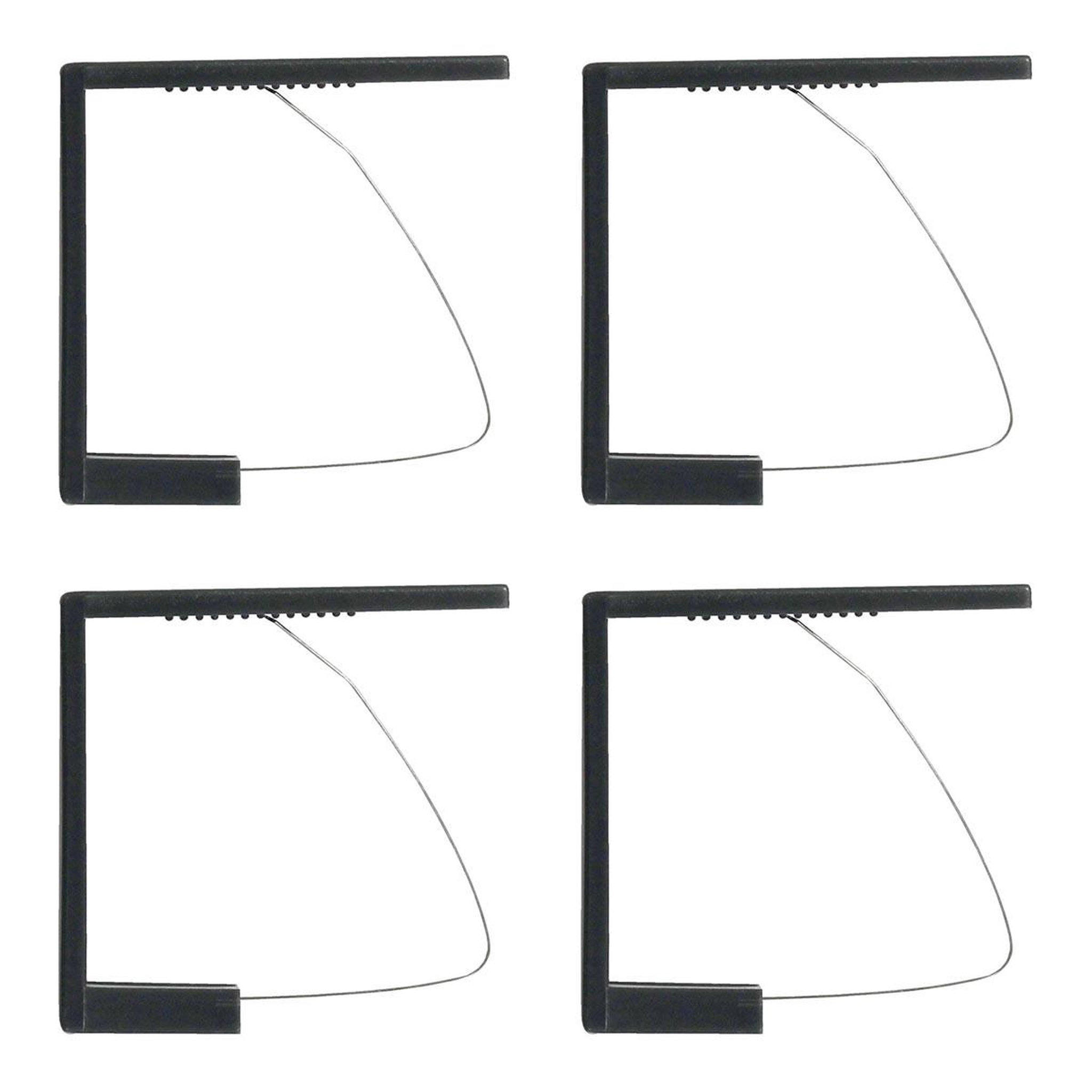 Douceur d'Intérieur Lot de 4 pinces nappe  thad  4cm anthracite