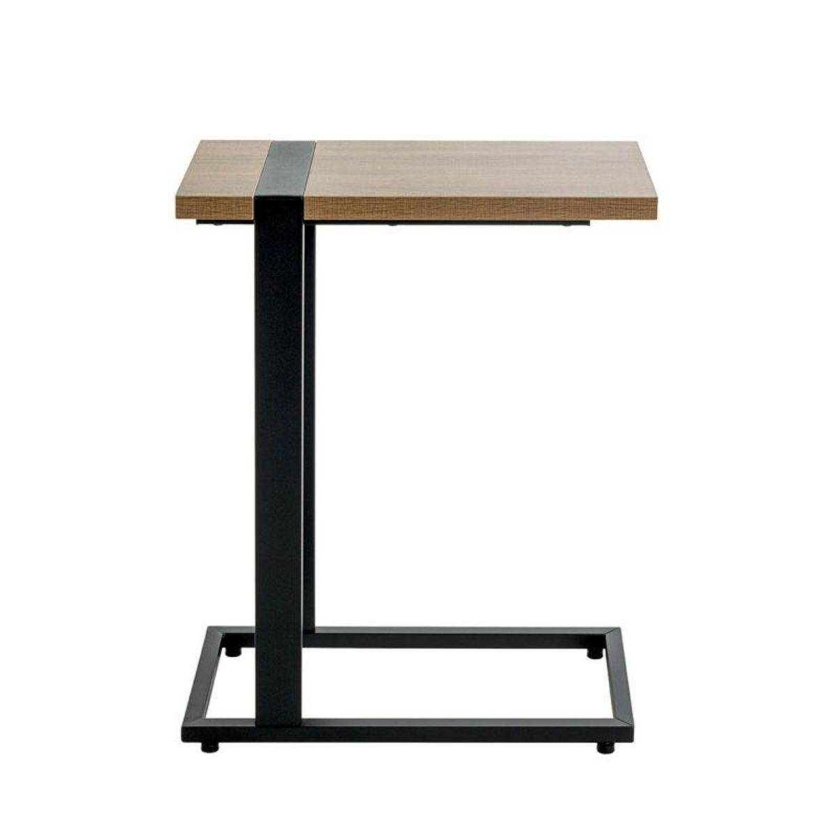 Paris Prix Table d'Appoint  Miranda  64cm Chêne Foncé & Noir