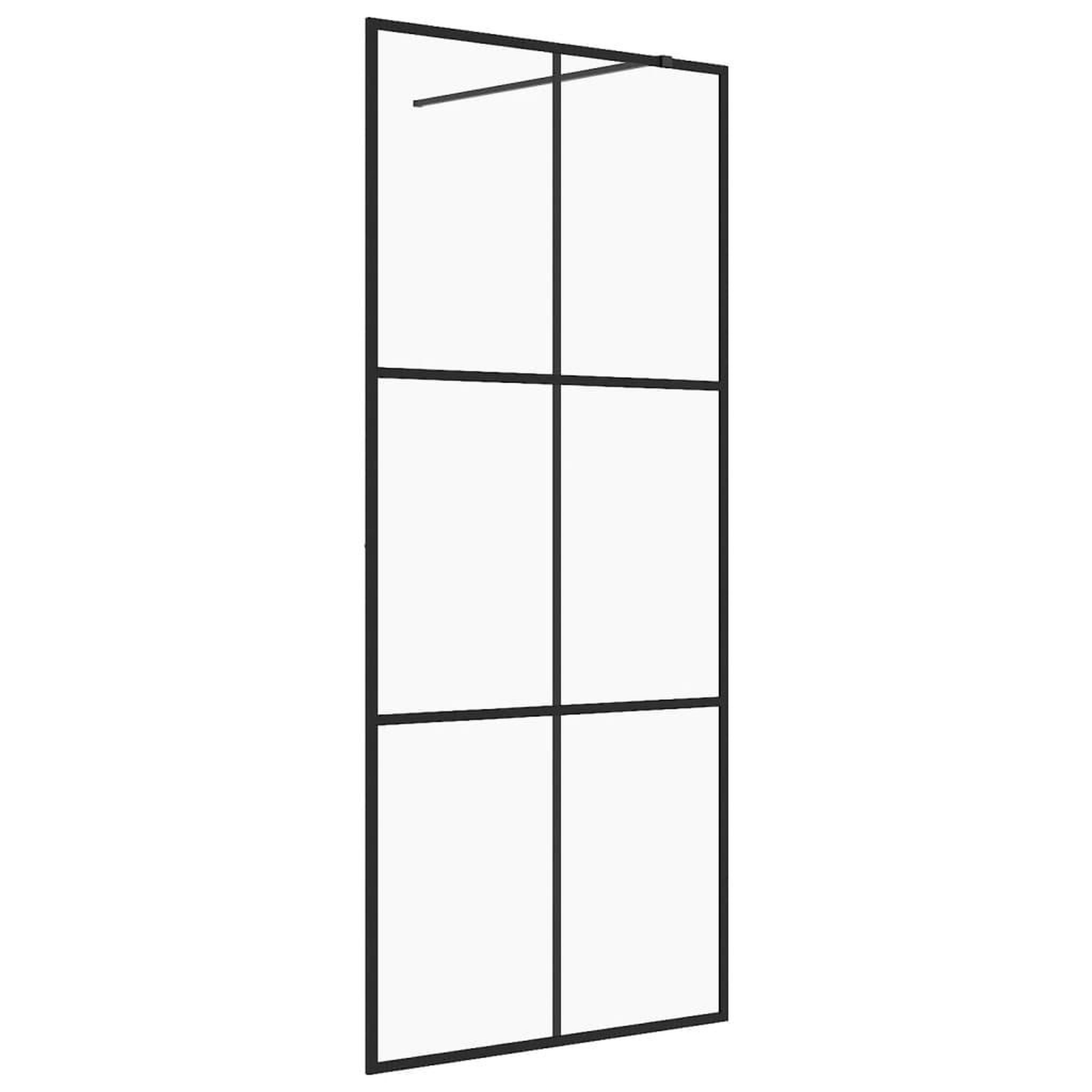 Voir la diapositive 2 : VIDAXL Paroi de douche avec verre ESG transparent 90x195 cm Noir