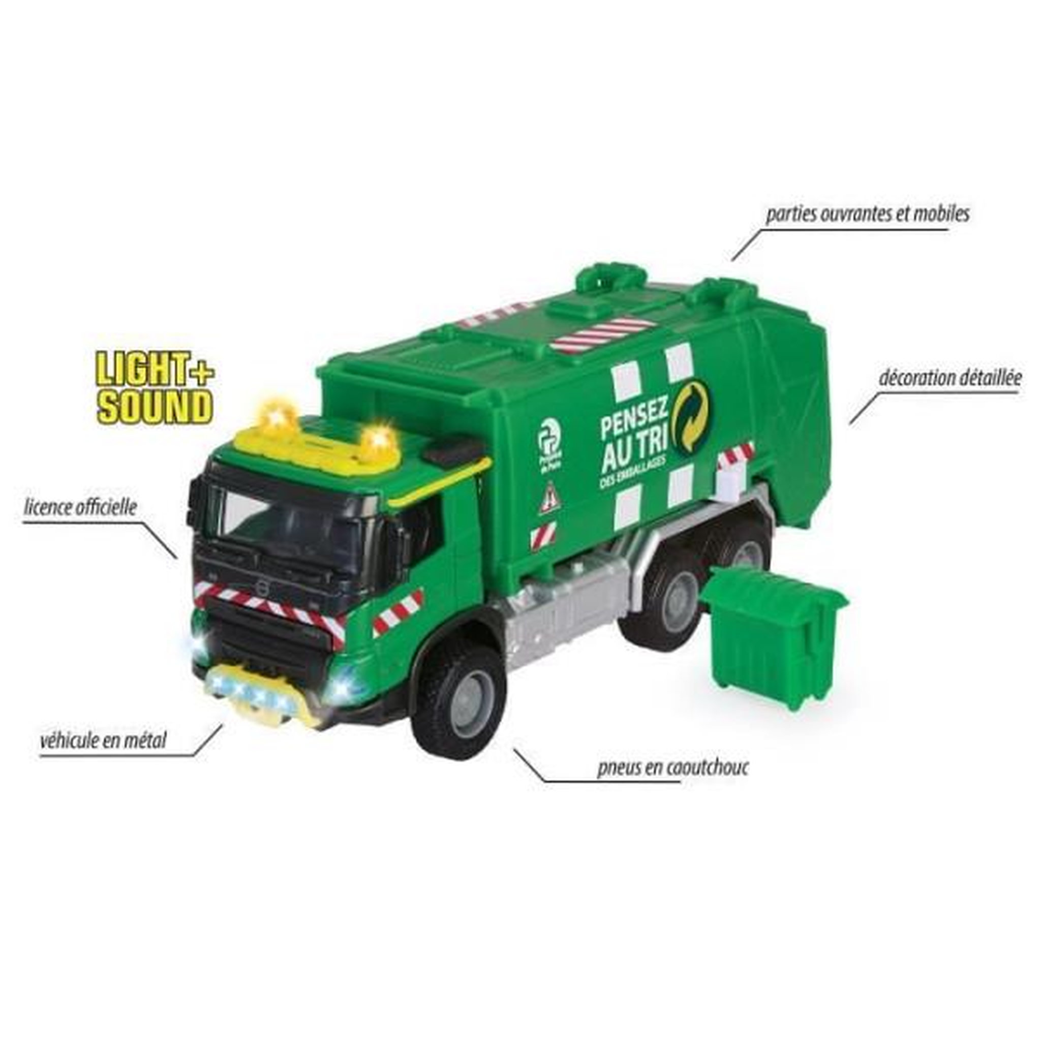 Voir la diapositive 4 : Majorette Véhicule Majorette GS Volvo Camion Poubelle 19 cm